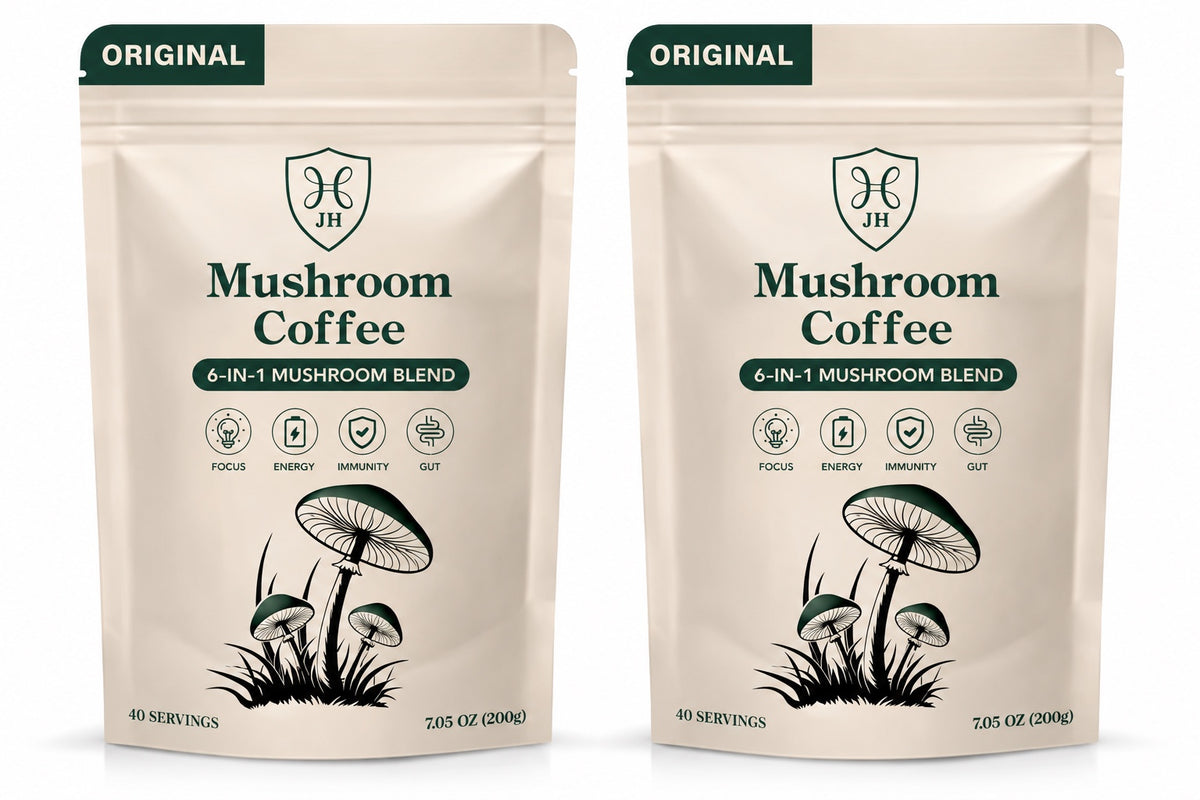 Two JH Original Mushroom Coffee bags for Bethlehem Fair bundle